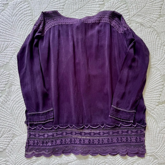 Johnny Was Purple Women's Top- Size S - Picture 9 of 10